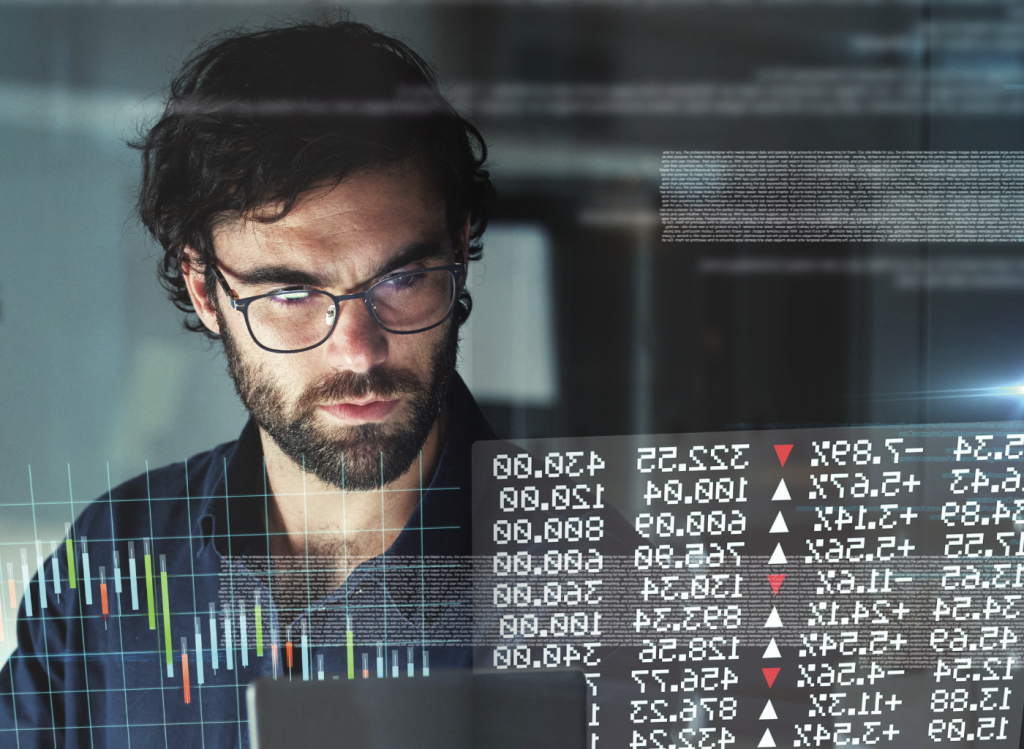 Researcher working in a scientific computing environment